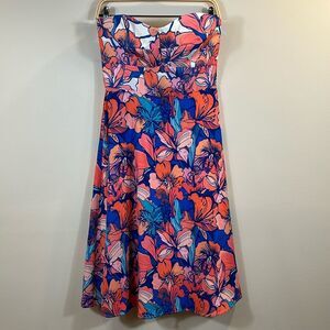 Hutch Anthropologie Strapless Floral Vacation Women Dress Size 4